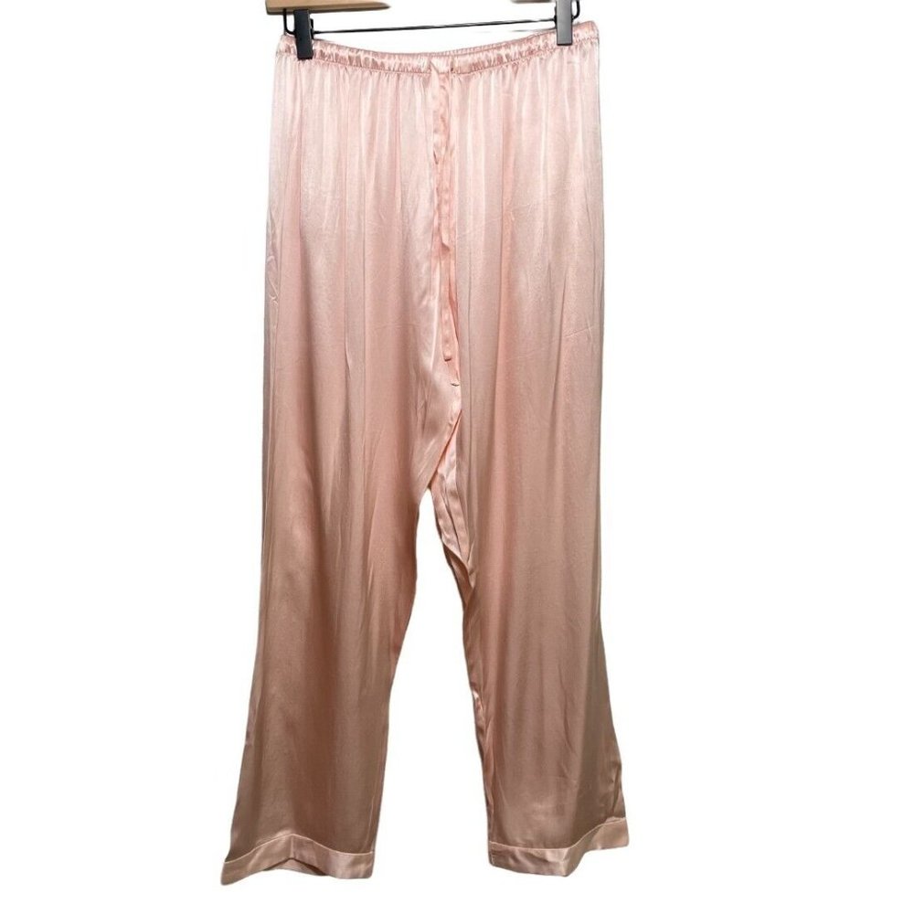 LilySilk Pink PJ Pants 100% Mulberry Silk Womens 8-10 Medium M EUC